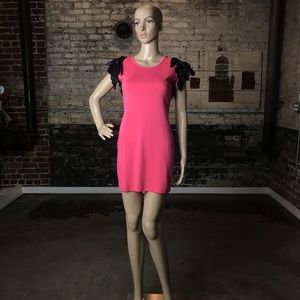 Coral w/ Ruffle Shoulder Dress/Shirt